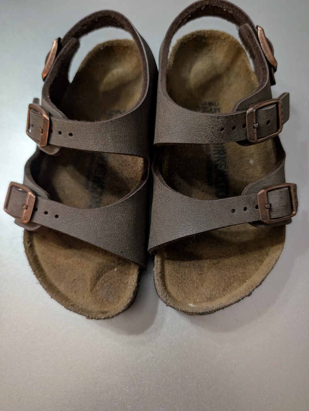 Birkenstock Brown Double-Buckle Kids Sandals